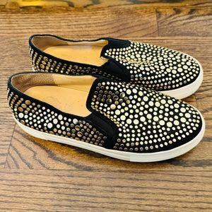 Vince Camuto Gold Stud Slides